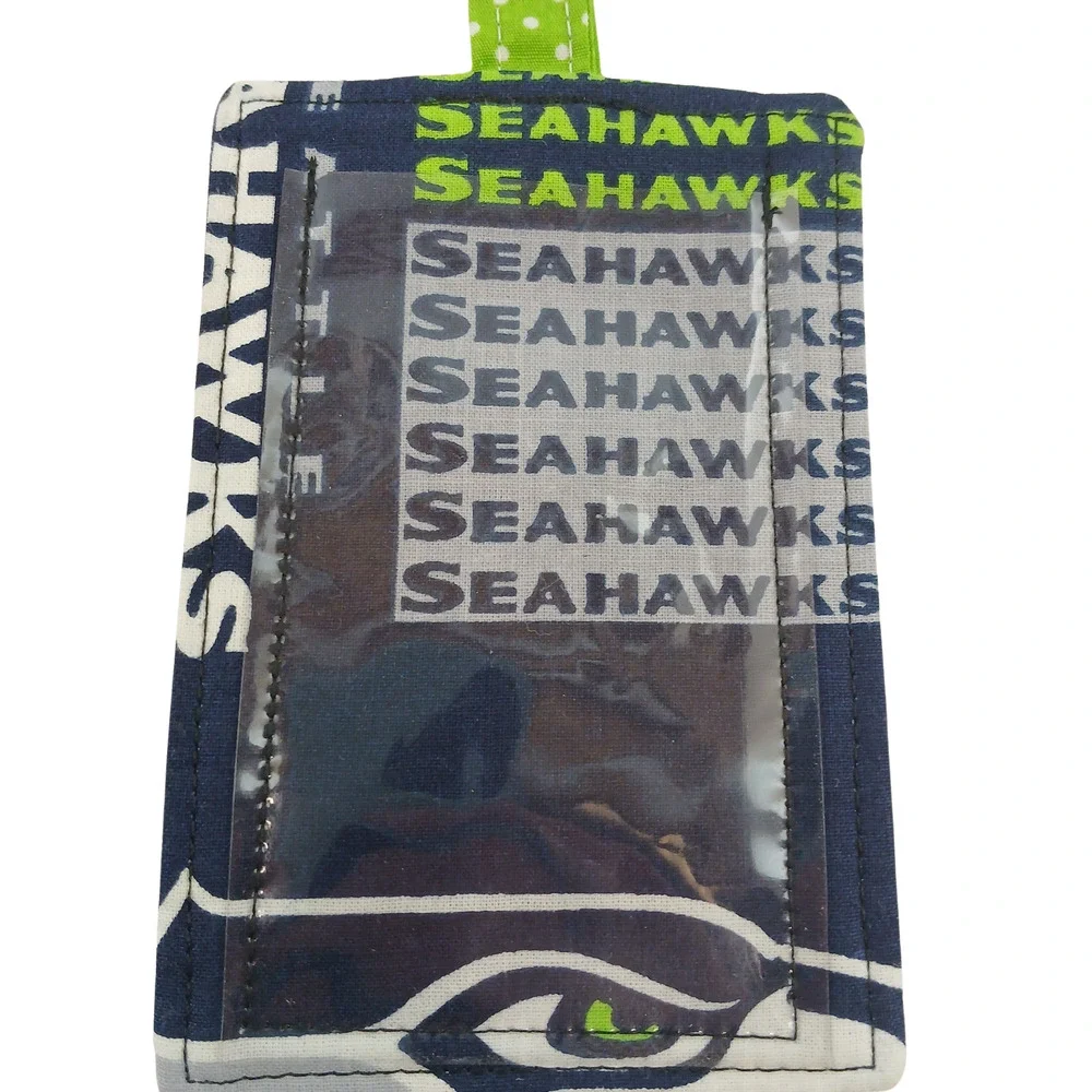 Seattle Seahawks Handmade Accessory Set – Pouch, Cord Keeper, ID Tag NFL